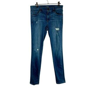 LOFT Modern Skinny Denim Jeans Women 28 Tall Long Blue Medium Wash Mid Rise